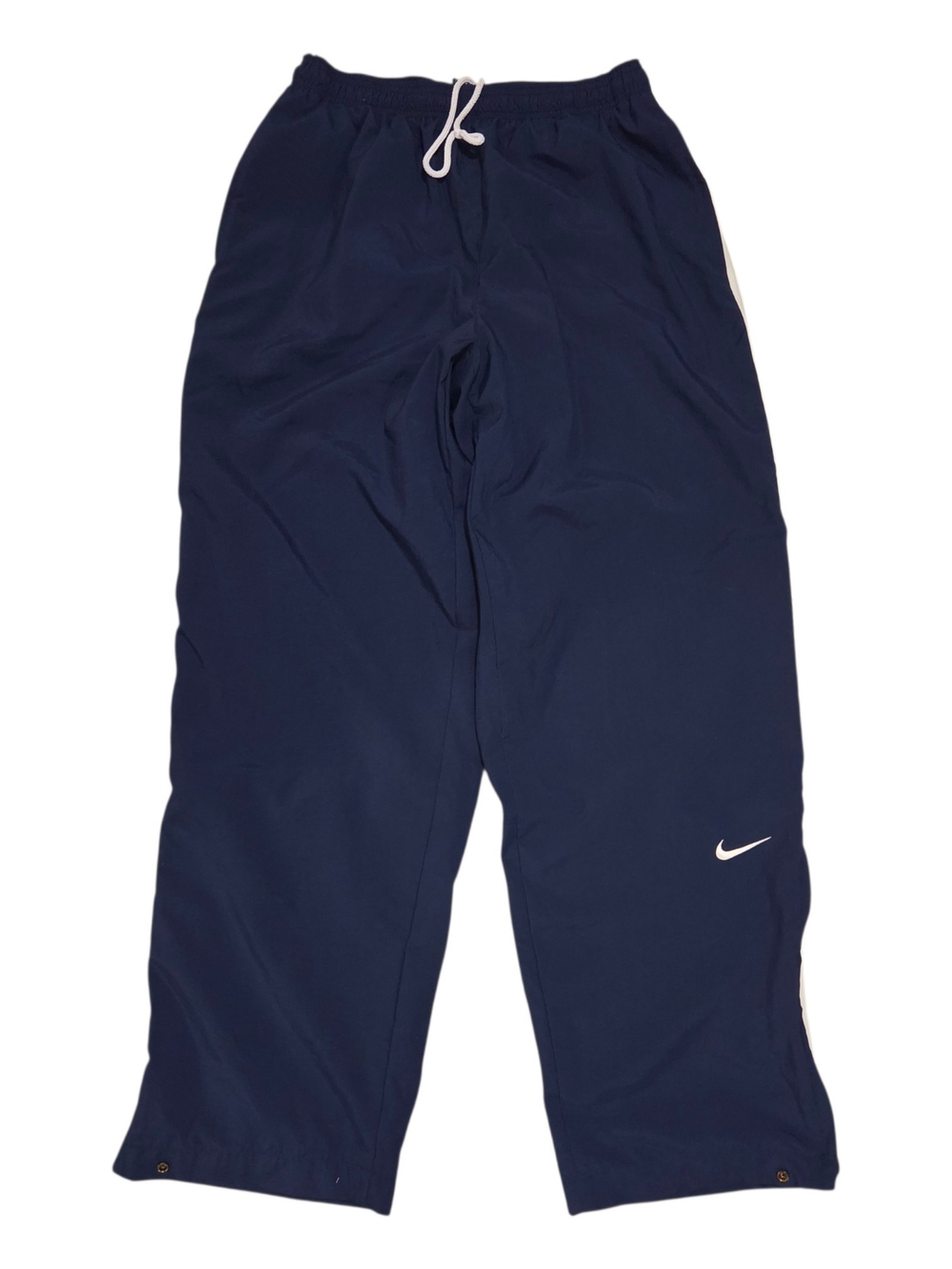 Vintage Y2k Nike Navy Trackpants with White Swoosh